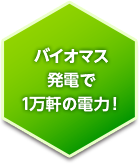 バイオマス発電で1万軒の電力!