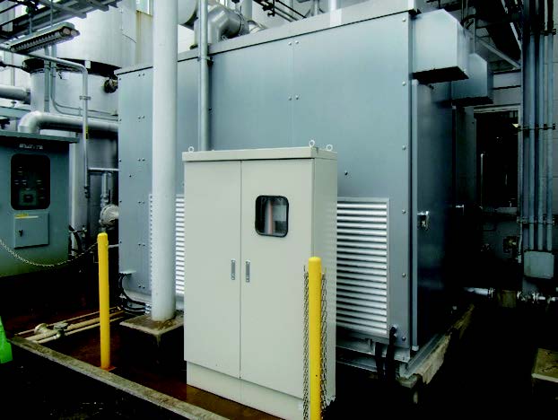 Liquid petroleum (LP) gas-powered steam boiler at the Ibaraki Plant, Japan